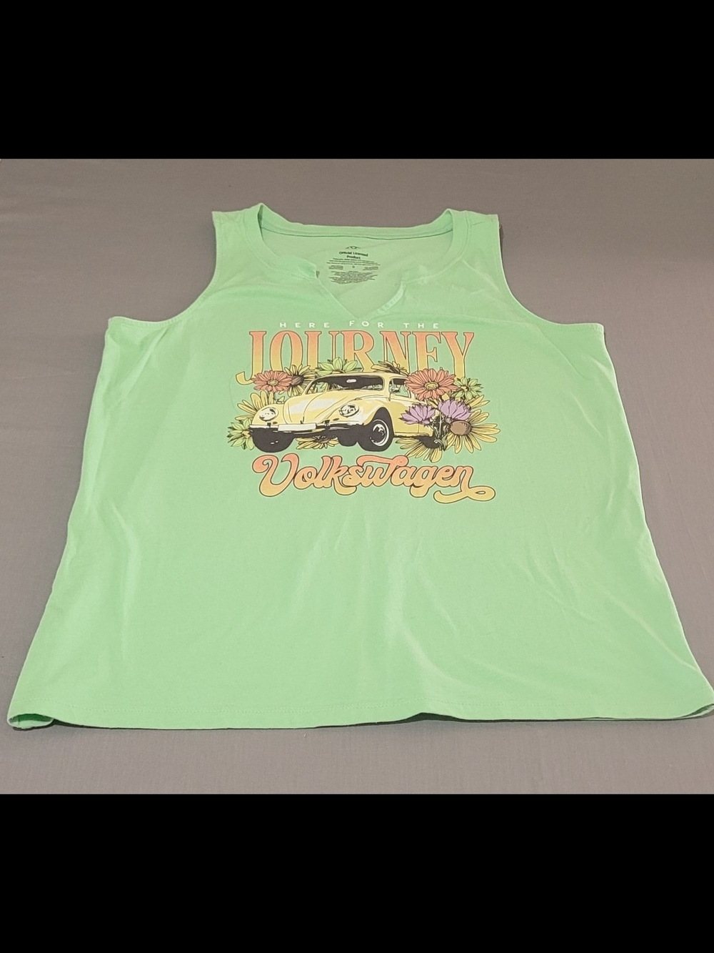 Graphic Volkswagen Tank Top in Mint Green